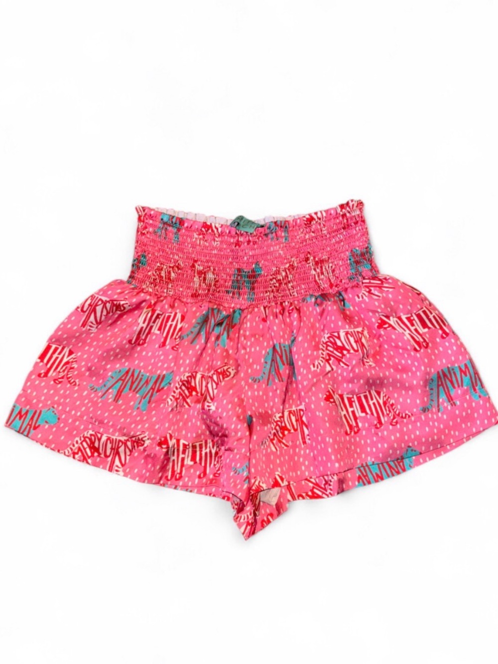 Judith March “Merry Christmas Ya Filthy Animal” Holiday High Waist Shorts Medium